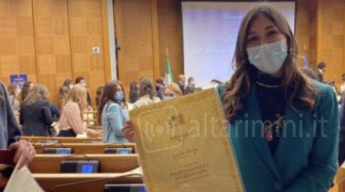 Montescudo Monte Colombo, neo laureata premiata alla Camera dei deputati -