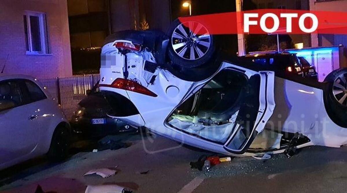 Carambola con cappottamento, grosso spavento in centro a Rimini -