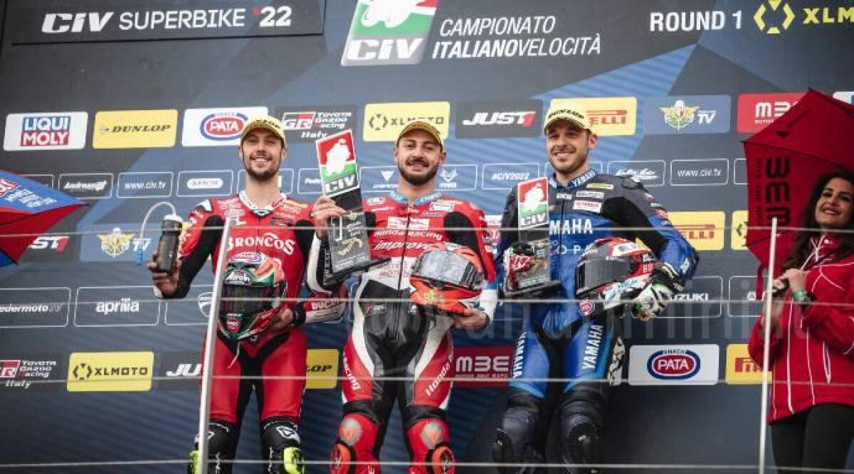 Moto, CIV a Misano: Luca Vitali primeggia in SBK. Hurrà di Zannoni nella 600CIV -