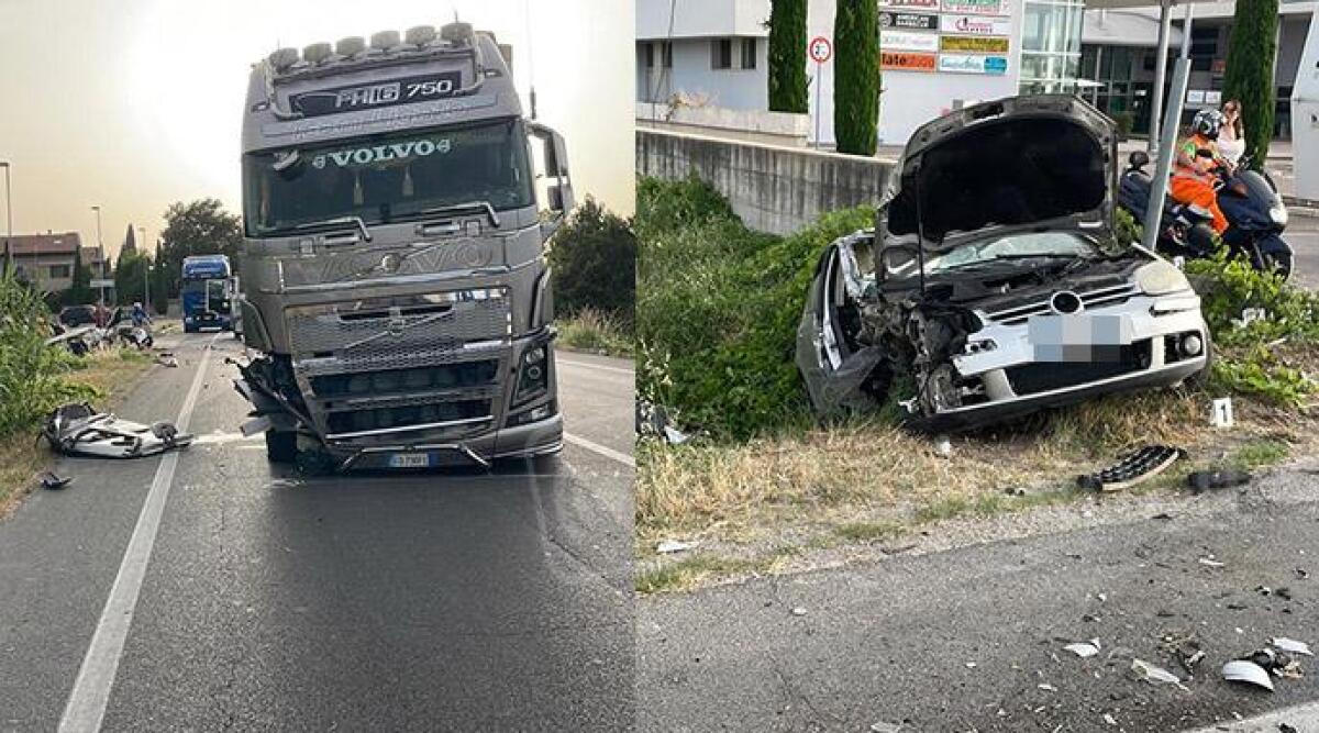 Schianto tra auto e mezzo pesante sulla via Emilia: un ferito, interviene l’elisoccorso -