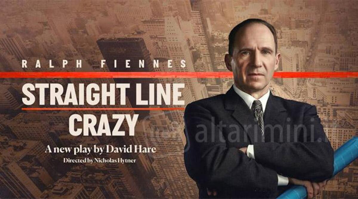 Ralph Fiennes con la nuova commedia teatrale 'Straight Line Crazy' in diretta da Londra al Tiberio - 
