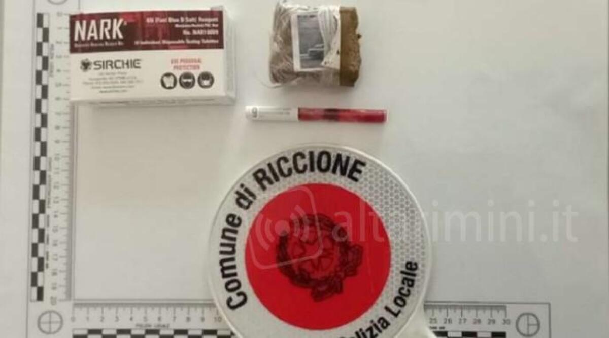 Riccione, dalla siepe spunta un 'panetto' di hashish: identificati 15 minorenni - 