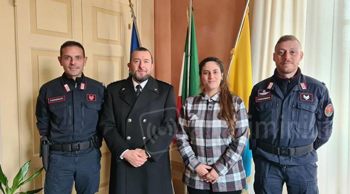 Il nuovo comandante dei Carabinieri Forestali di Santarcangelo accolto in visita in municipio -