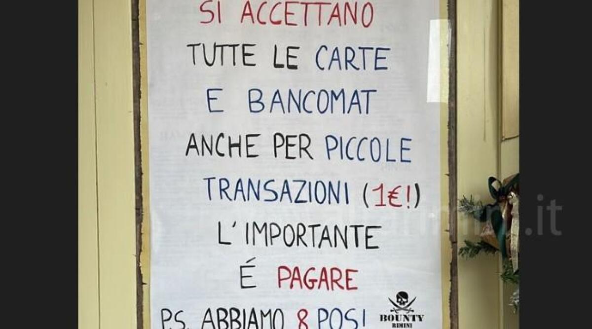 Pos o contanti, l'importante &egrave; pagare: la 'provocazione' di un ristoratore riminese - 