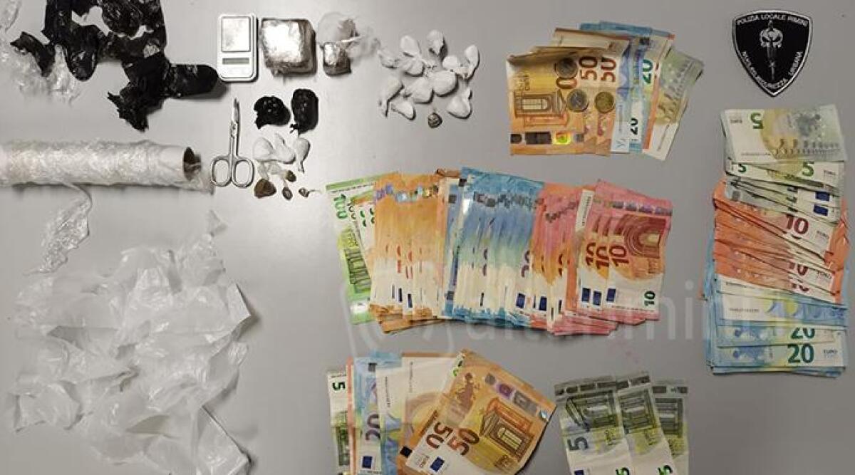 Domenica di arresti per spaccio di droga: fermati due uomini grazie alla cinofila - Il sequestro da parte della Polizia Locale di Rimini