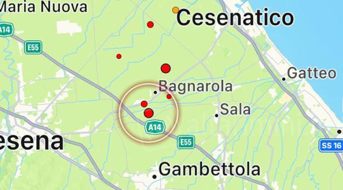 Due scosse di terremoto di magnitudo 3.5 e 2.1 in Romagna - La zona colpita dalle scosse di terremoto