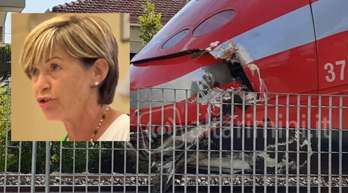 Tragedia alla stazione di Riccione, la sindaca: "Mancati rispetto e silenzio" - Nel riquadro la sindaca di Riccione Daniela Angelini