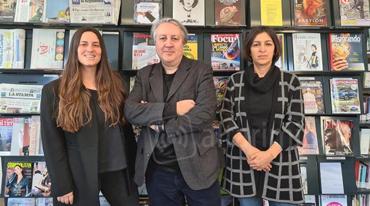Un sociologo alla Baldini: il professor Boccia Artieri è il nuovo responsabile - La sindaca Alice Parma e l'ass. Pamela Fussi con il professor Giovanni Boccia Artieri
