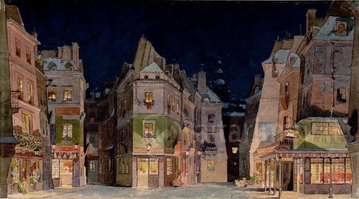 Rimini, Bohème e Don Carlo protagonisti al Teatro Galli - Bozzetto di Adolf Hohenstein per la Bohème 1896 - archivio storico Ricordi