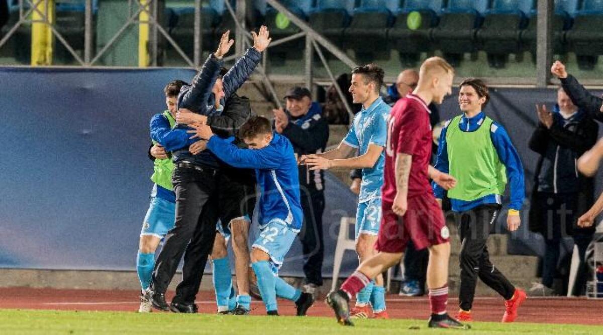Calcio, Europei U-21: San Marino pesca l&rsquo;Italia nelle qualificazioni - San Marino-Lettonia (Foto Fsgc/Pruccoli)