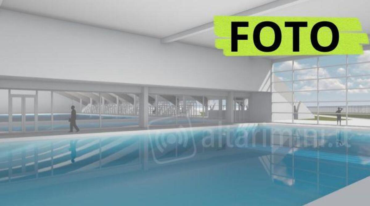 Riccione: ecco come sar&agrave; la nuova piscina coperta, saranno spesi quasi cinque milioni di euro - Il rendering della nuova piscina