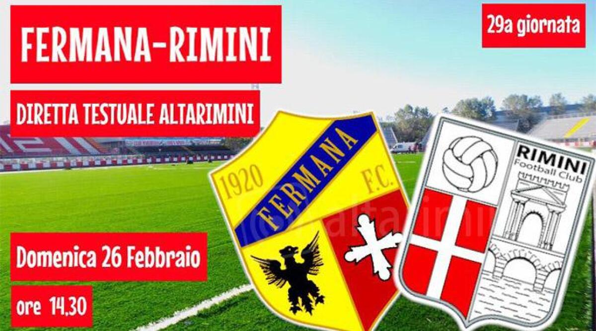 DIRETTA TESTUALE Calcio C Fermana - Rimini 1-2 (finale) - 