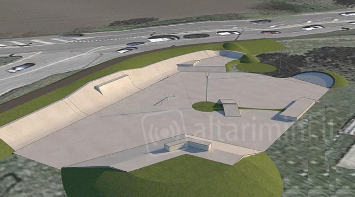 Santarcangelo, sorridono i giovani: arriva lo Skate Park - Rendering Skate Park