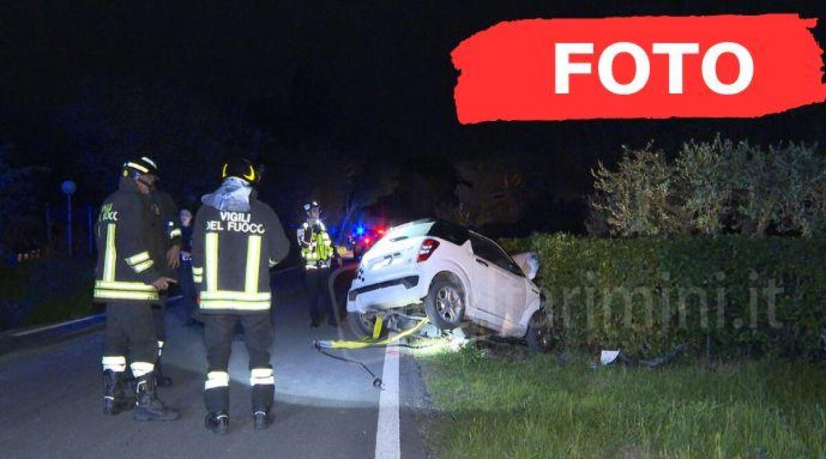 Microcar esce di strada a Coriano: ferito 25enne alla guida - Il luogo dell'incidente