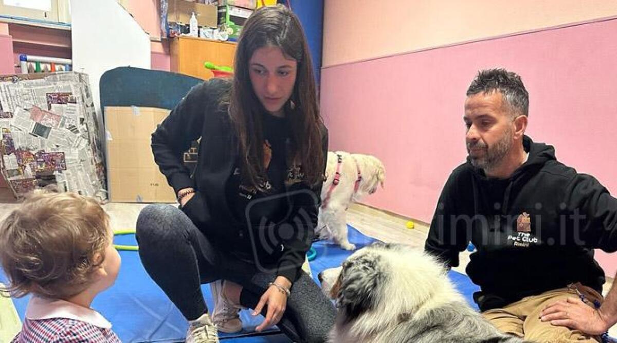 I cani ospiti speciali all'asilo: tanti sorrisi dei bimbi, il progetto &egrave; un successo - 