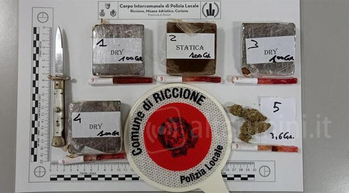 Controlli antidroga alle fermate del Metromare: fermato con 4 etti di hashish - La droga sequestrata