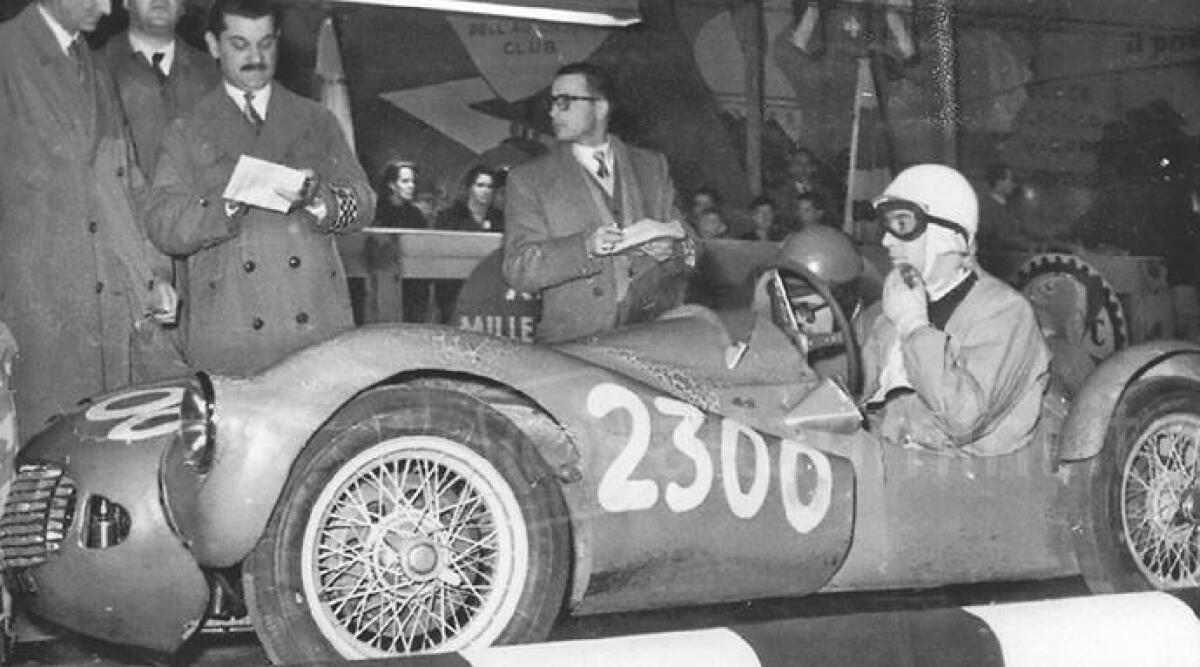 La Mille Miglia raccontata in un libro: Gianni Morolli presenta 'La corsa più bella del mondo' - Achille Tomasinelli al volante e Gianfranco Fabbri su Bmw