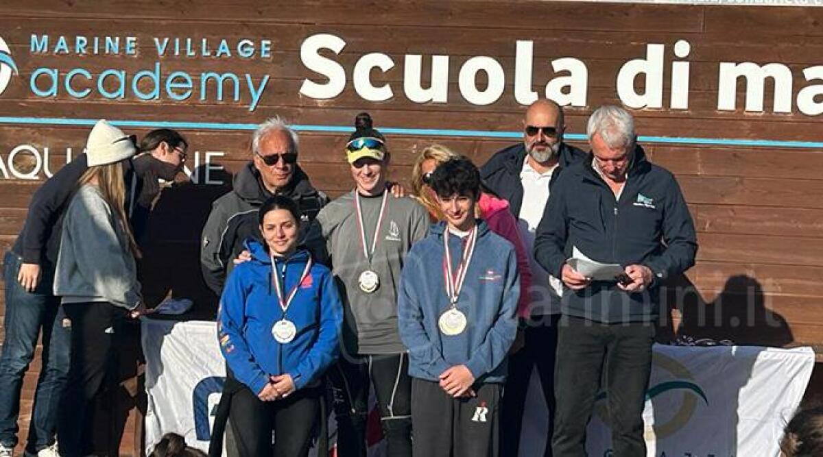 Il giovane Mattia Monti di bronzo nella nazionale Rs di Roma - Mattia Monti a destra sul podio della tappa di Villaggio Tognazzi