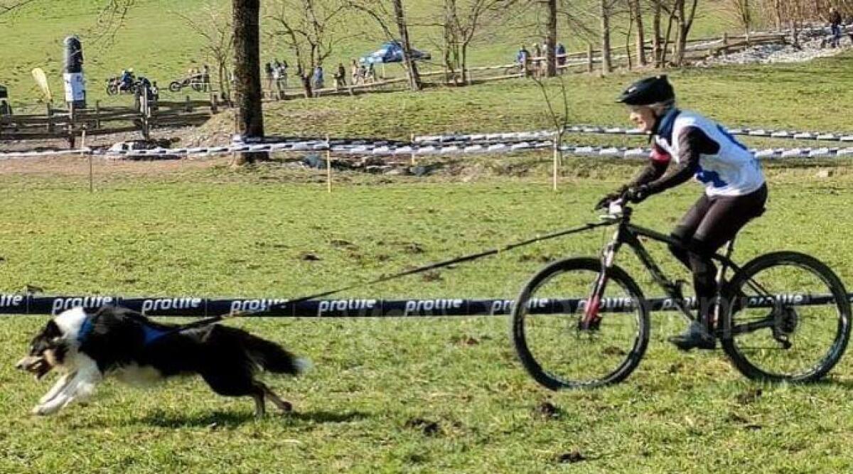 Canicross, medaglia d’argento per la coppia sammarinese Paola & Icy - La partenza di Paola e Icy