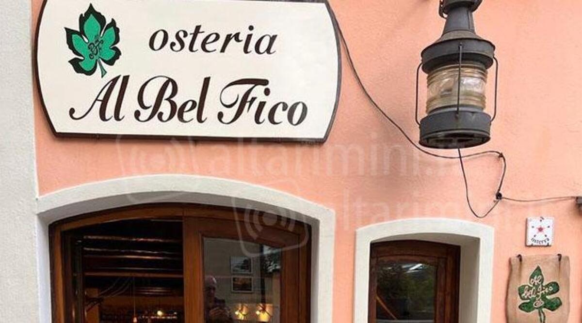 Il 30 aprile riapre 'Al bel fico': Pennabilli ritrova la magica osteria di Tonino Guerra - La rinnovata insegna del Bel fico