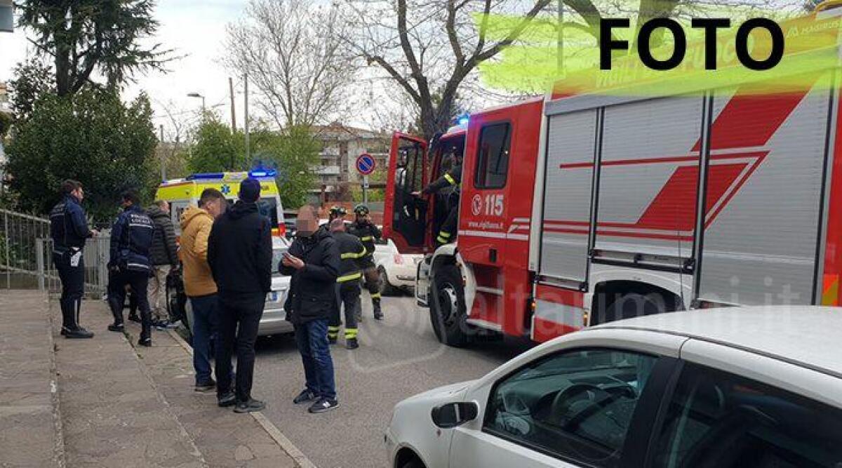 A Rimini donna dimentica il freno dell'auto: lieve trauma da schiacciamento alla gamba - Il luogo dell'incidente