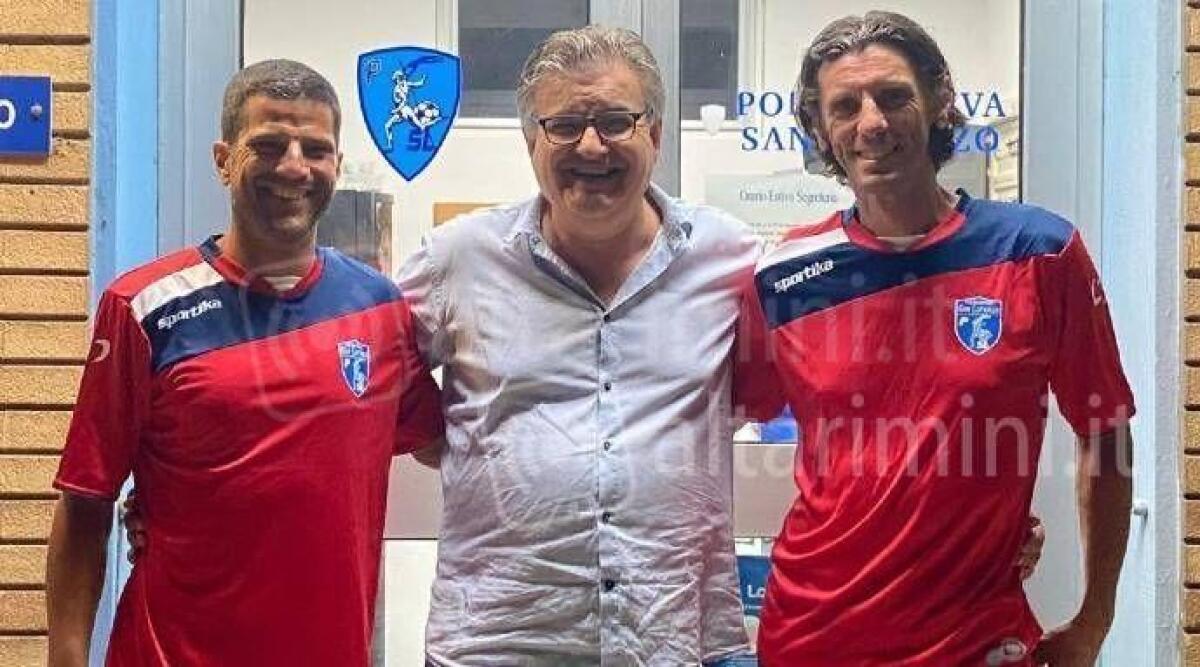 Calcio giovanile, Centro estivo e montagna: l&rsquo;estate top del San Lorenzo - Il Presidente Vagnini con i due responsabili Manzaroli e Ortalli