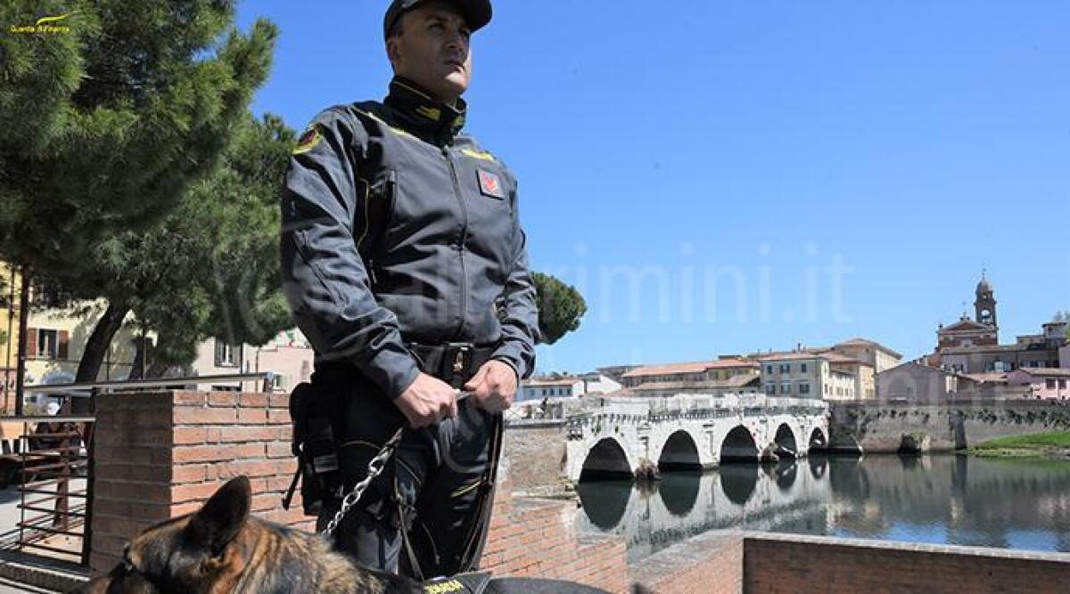 Arrestata con diverse sostanze stupefacenti vicino alla stazione di Torre Pedrera - Un finanziere impegnato nel contrasto dello spaccio di sostanze stupefacenti