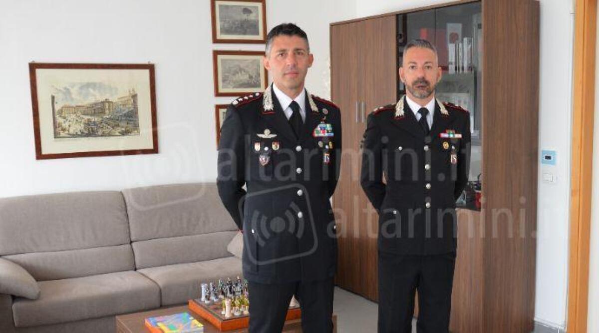 Rimini, nuovo comandante del Nucleo Investigativo Provinciale Carabinieri di Rimini - Maggiore Antonio Bagnato e il Maggiore Roland Peluso
