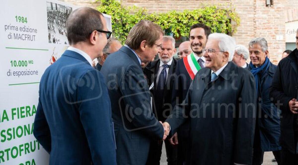 Il Presidente Mattarella all'anteprima di Macfrut, che apre a Rimini dal 3 maggio - Il Presidente Mattarella ospite di Macfrut