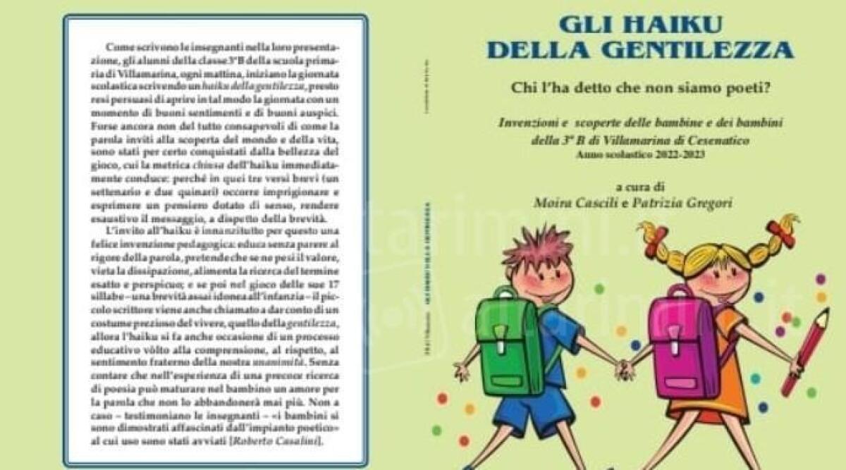 Villamarina, bambini poeti: una raccolta ispirata alla gentilezza e al Sol Levante - La copertina di "Gli haiku della gentilezza – Chi l'ha detto che non siamo poeti?"