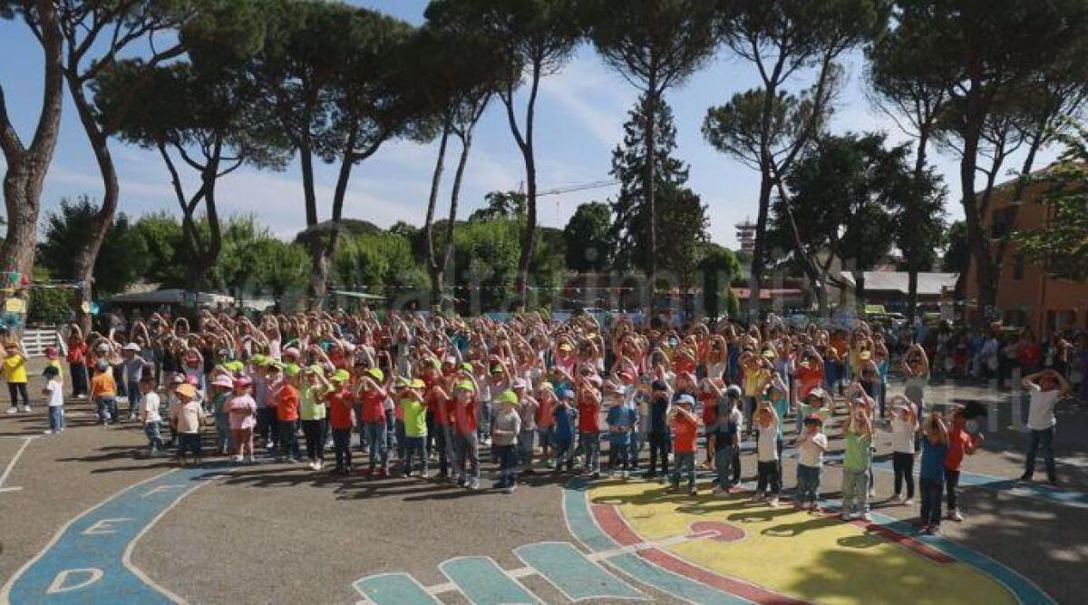 Rimini, il corpo diventa uno strumento: body percussion con gli alunni delle elementari - I partecipanti alla festa - foto di Paolo di Virgilio