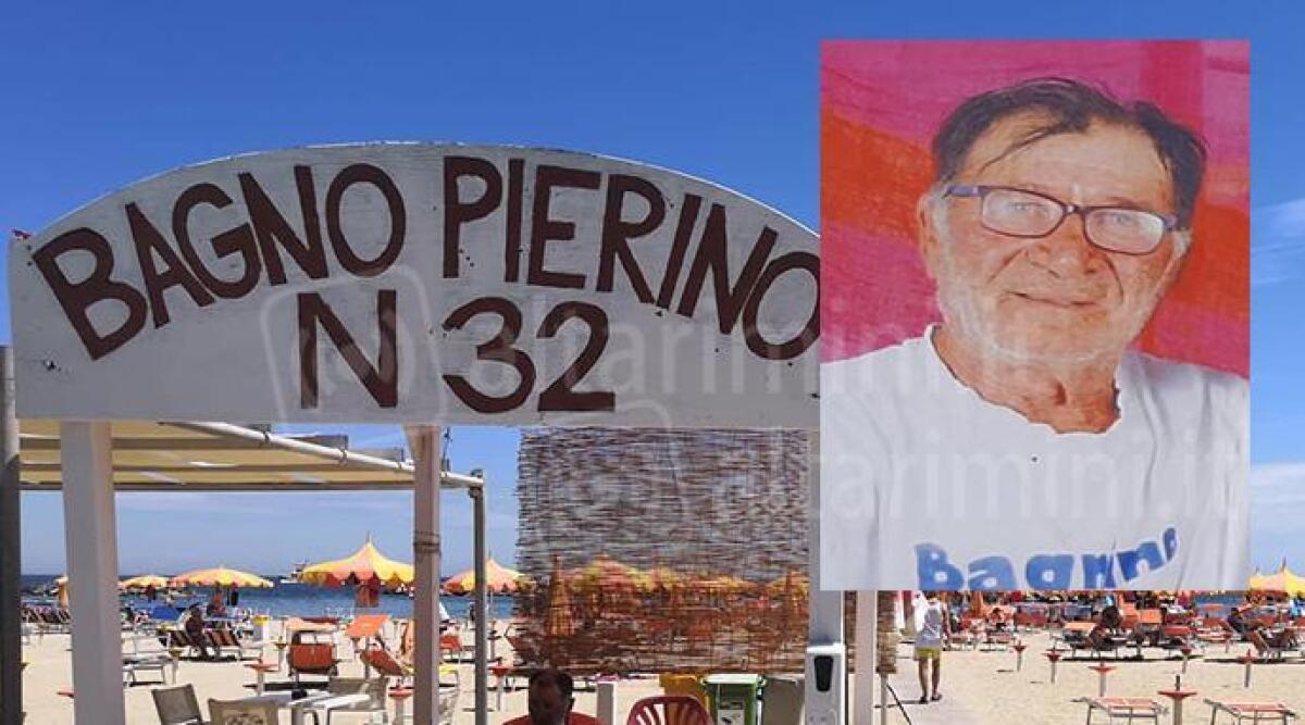 Bellaria Igea Marina in lutto per la scomparsa del bagnino Palmiero Grassi - Nel riquadro Palmiro Grassi