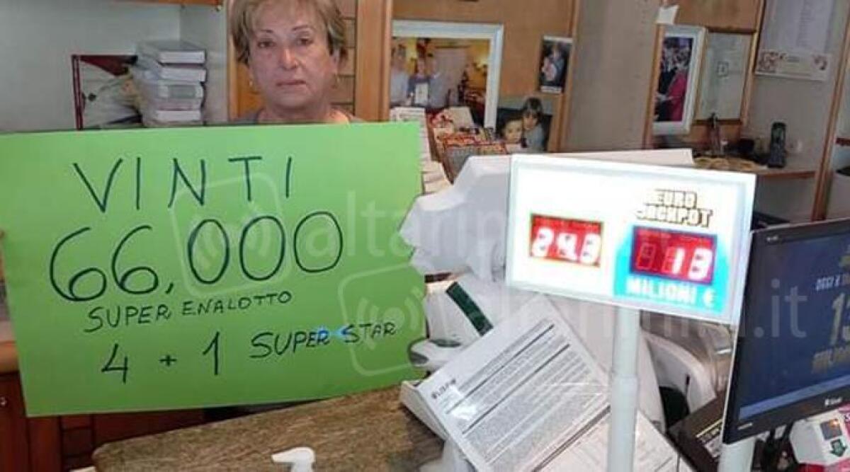 Grande vincita al Superenalotto, vincitore anonimo si aggiudica oltre 67mila euro - Il biglietto vincente &egrave; stato acquistato presso la &quot;Tabaccheria Riccardi Luisa&quot;