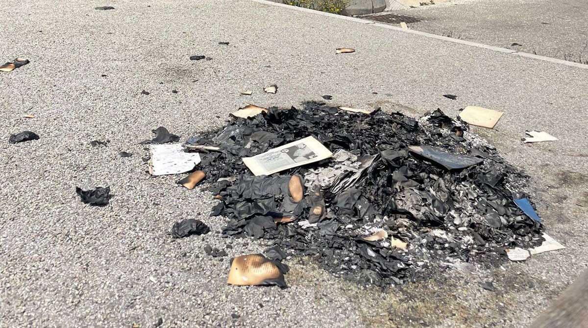 Vandali bruciano i libri custoditi nella piccola casetta biblioteca: inciviltà e degrado - I libri bruciati