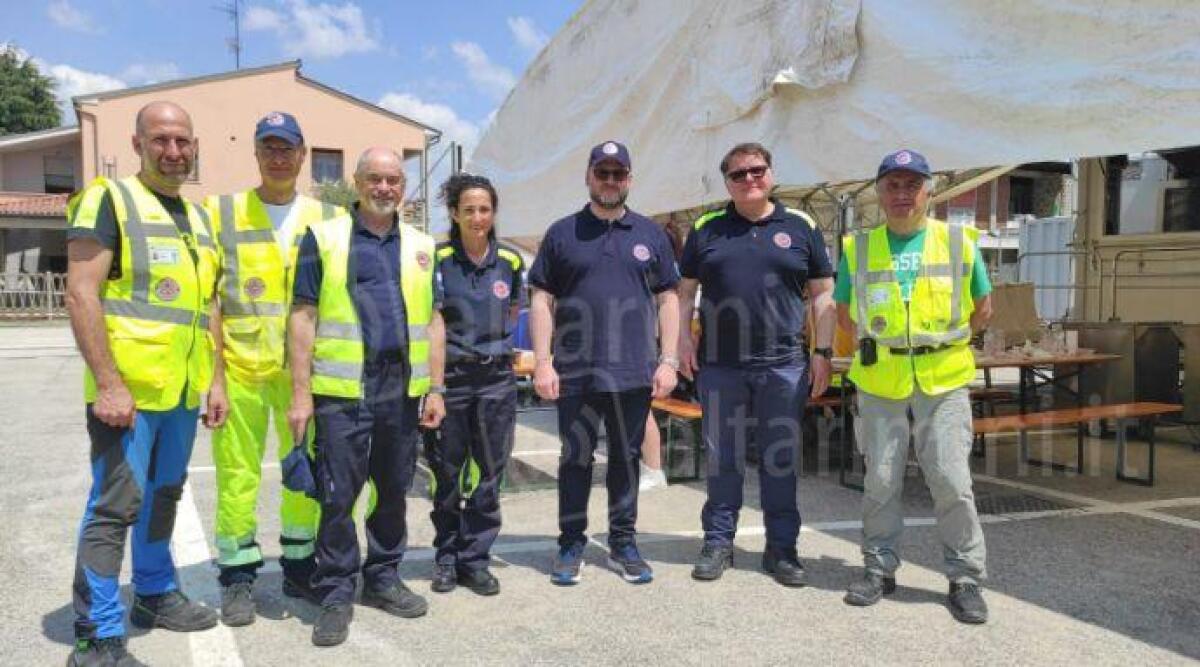 San Marino, protezione civile e Segretario per il Territorio in visita nelle zone alluvionate - La delegazione di San Marino