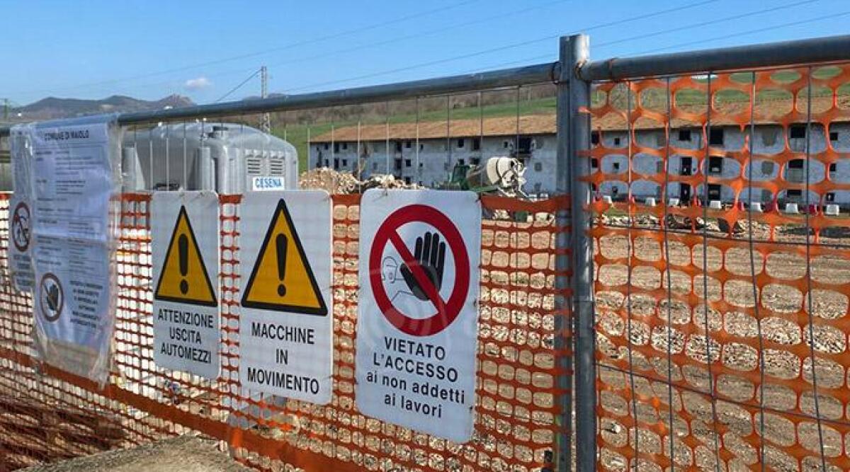 Allevamento Fileni, comitato per la Valmarecchia: "il progetto riduce la capacità drenante del suolo" - I lavori di costruzione dell'allevamento intensivo di polli in localit&agrave; &quot;Cavallara&quot; di Maiolo