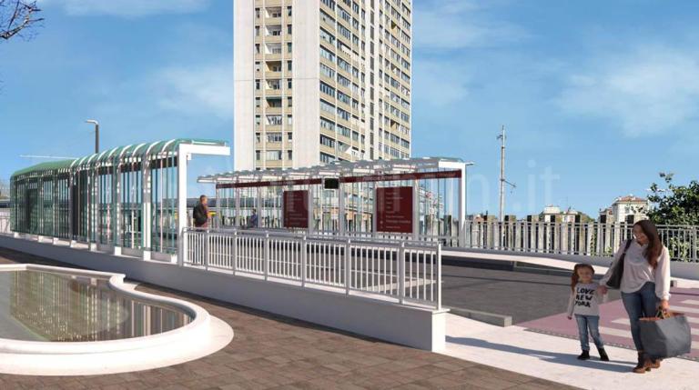 Fermata Metromare via Principe di Amedeo (rendering)