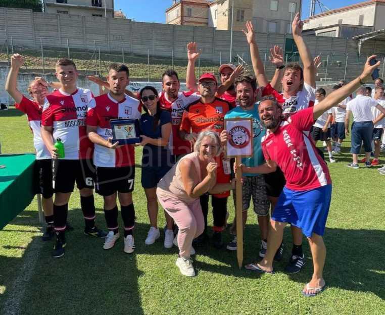 L’esultanza dei ragazzi del Calcio Samba Rimini