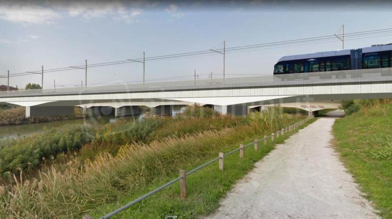 Metromare, passaggio sul fiume Marecchia (Rendering)