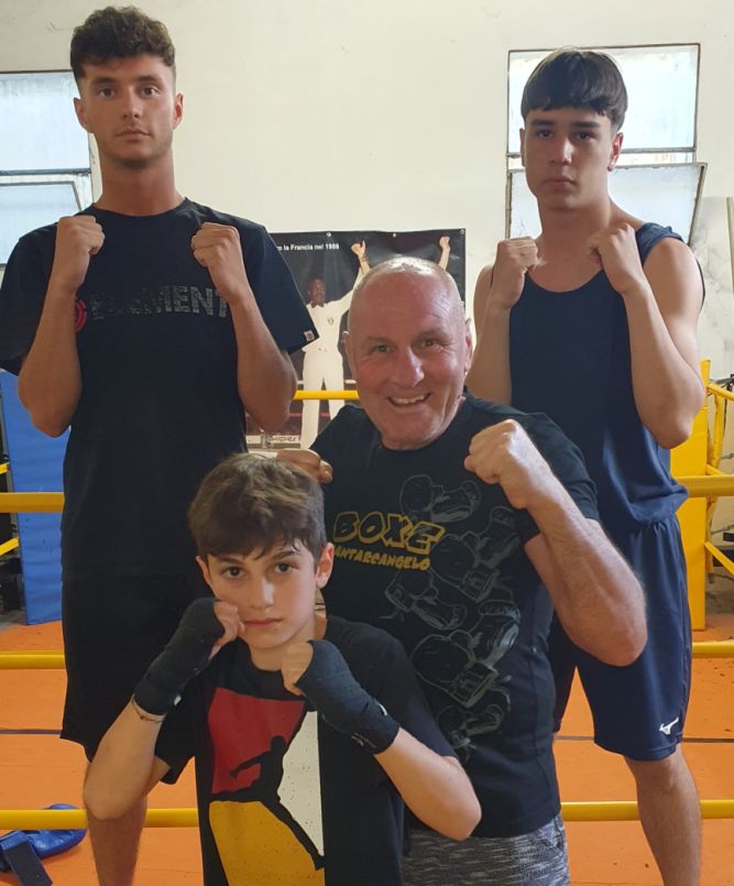 Sanna, Trezza e Greco  con il Maestro Tiziano Scarpellini