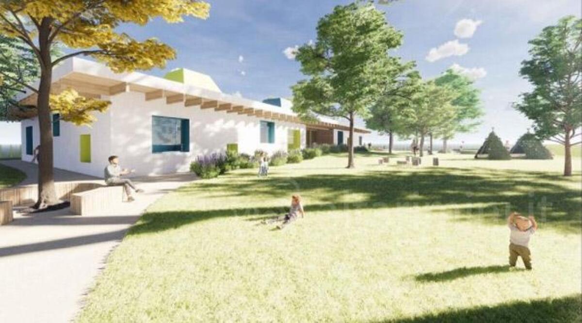 Finanziamenti Pnrr a rischio per i moderni poli educativi del Comune di Rimini - Rendering della scuola Peter Pan di Rimini