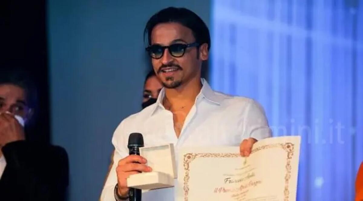 Cattolica, il Masterchef Francesco Aquila protagonista della Piadina Night - Francesco Aquila durante la consegna del premio Panzini di Bellaria