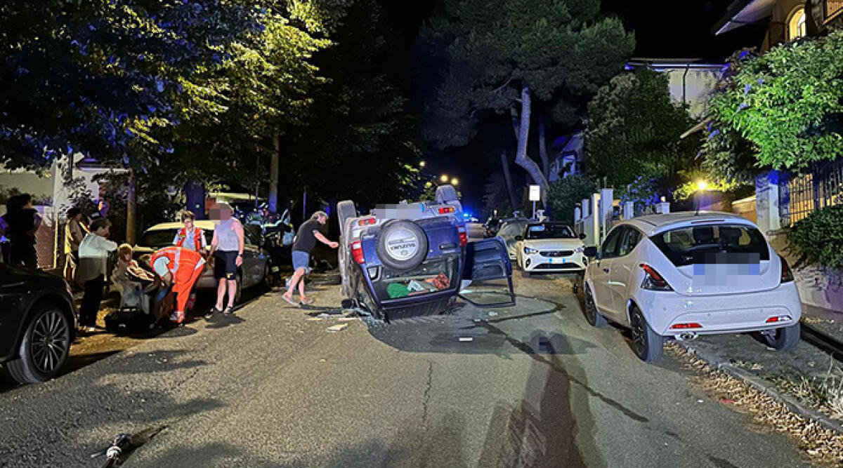 Incidente autonomo a Riccione: 80enne perde il controllo della sua auto e si ribalta - Il luogo dell'incidente