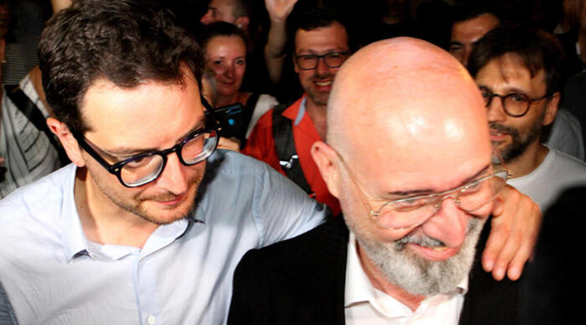 Emilia-Romagna: sondaggio rivela alti livelli di approvazione per i sindaci dei capoluoghi di provincia - Il nuovo sindaco di Parma Michele Guerra (S) e il presidente della regione Emilia Romagna Stefano Bonaccini. Foto Ansa