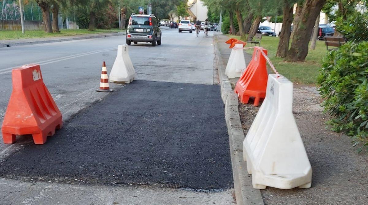 Lavori in corso, quasi ultimato il Piazzale Cassola a Riccione - Lavori in via Angeloni a Riccione