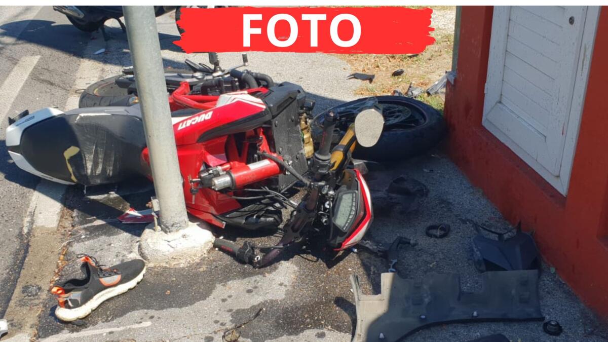 Grave incidente a Riccione: centauro di 24 anni si scontra con auto - Il luogo dll'incidente