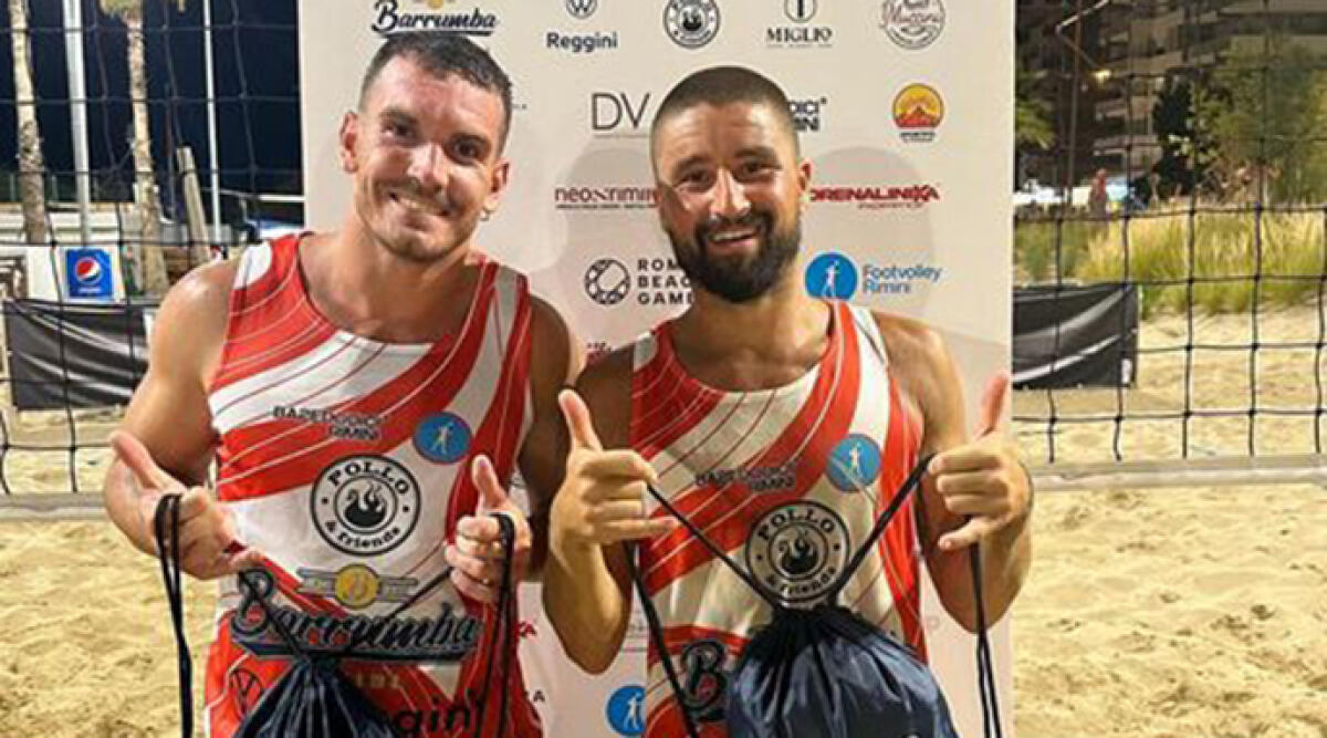 Campionato Riminese di Footvolley, trionfo di Luca Savoretti e Luca Montironi - Luca Savoretti in compagnia di Luca Montironi