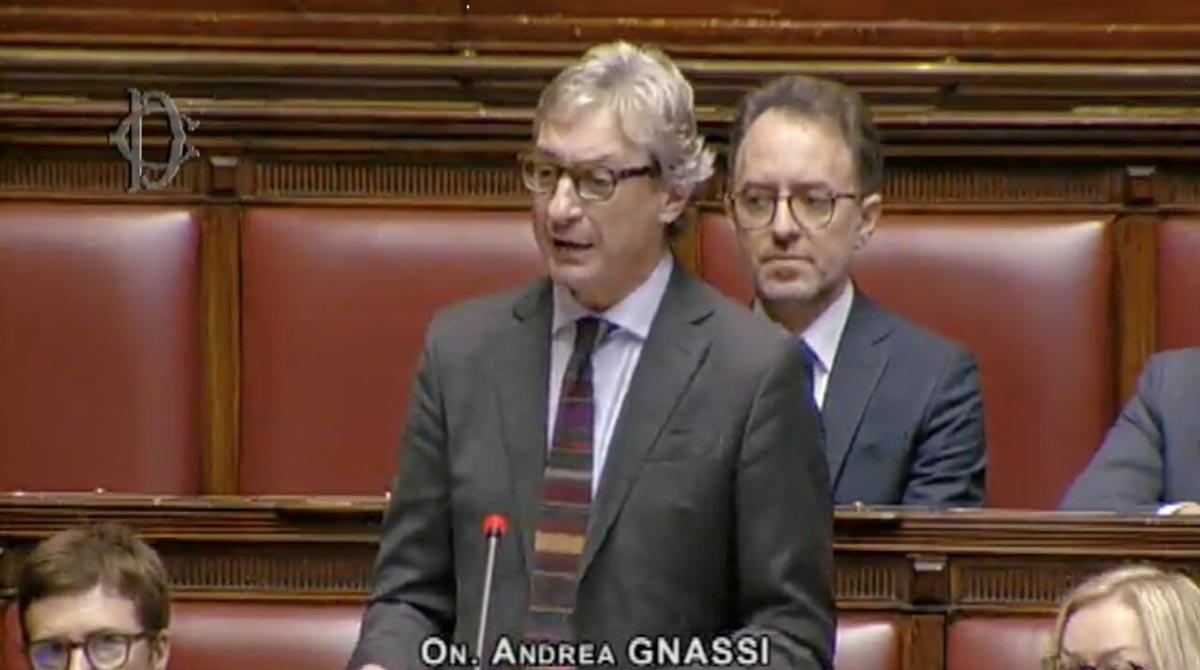 Gnassi a Meloni, anche in Romagna c'è un conto da pagare - Andrea Gnassi in Parlamento