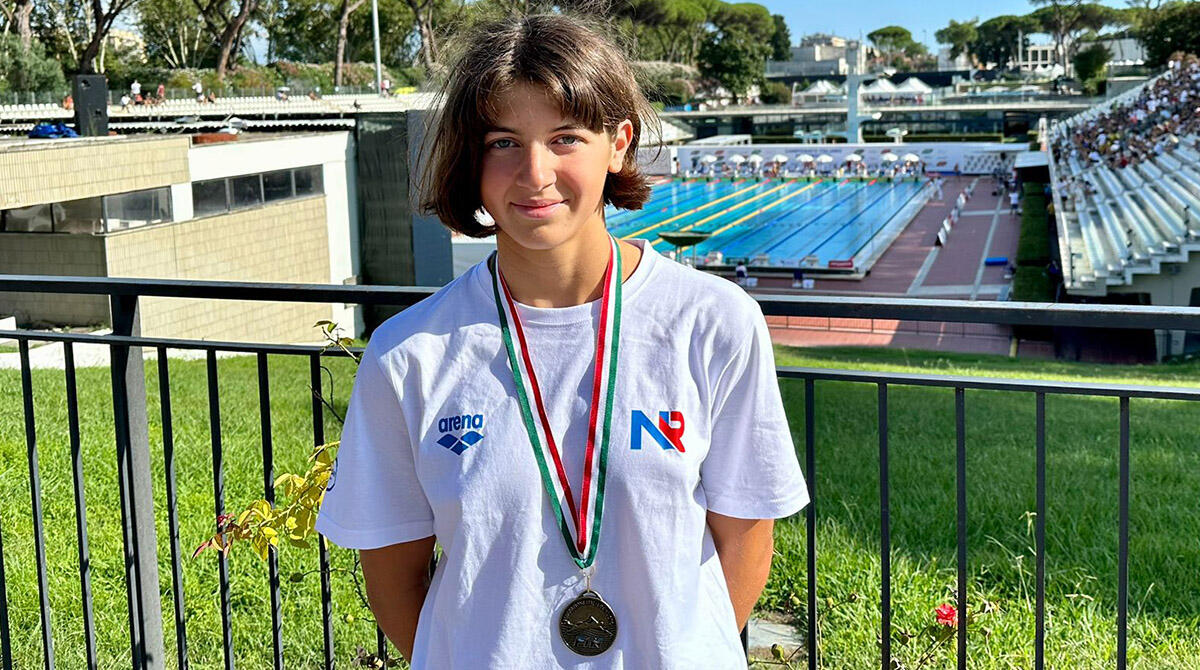 Nuoto: Asia Delmonte bronzo ai Campionati Italiani. Firma anche nuovo record di categoria per la Polisportiva Riccione - Asia Delmonte