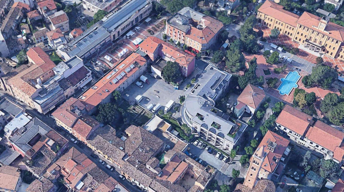 Piazzetta delle Erbe, fine della contesa dopo più di 40 anni: il Comune di Cattolica acquista l'area - Panoramica dall'alto della Piazzetta delle Erbe